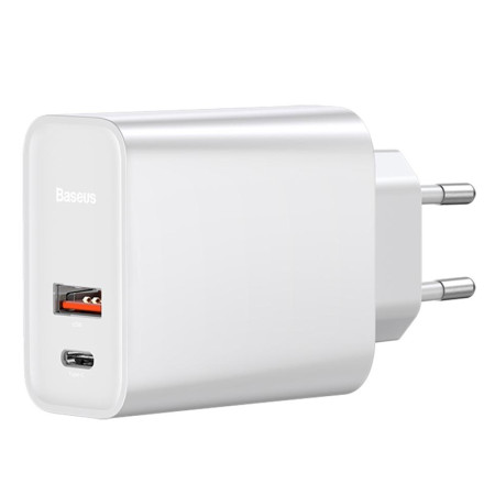 СЗУ Baseus Speed PPS 30W Type-C + USB Білий (21957)