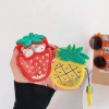 Силиконовый футляр Fruits series with Sparcles & Water для наушников AirPods + кольцо З малюнком (2469)