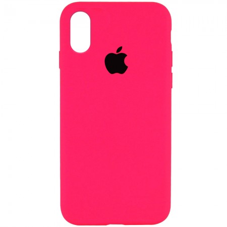 Чехол Silicone Case Full Protective (AA) для Apple iPhone X (5.8'') / XS (5.8'') Розовый (2493)