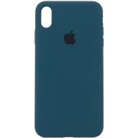 Чехол Silicone Case Full Protective (AA) для Apple iPhone X (5.8'') / XS (5.8'') Синій (2518)