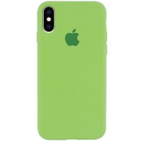 Чехол Silicone Case Full Protective (AA) для Apple iPhone X (5.8'') / XS (5.8'') М'ятний (2523)