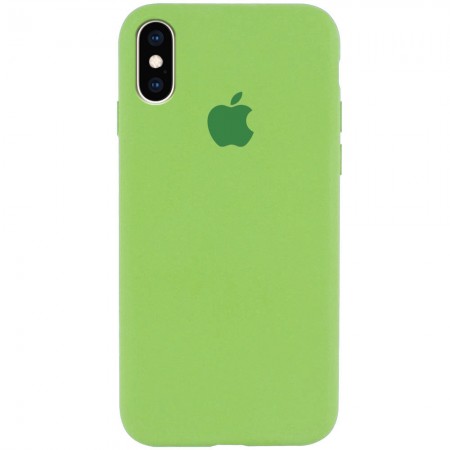 Чехол Silicone Case Full Protective (AA) для Apple iPhone X (5.8'') / XS (5.8'') Мятный (2523)