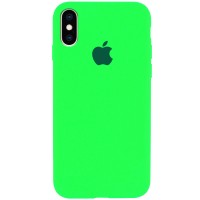 Чехол Silicone Case Full Protective (AA) для Apple iPhone X (5.8'') / XS (5.8'') Салатовий (2526)
