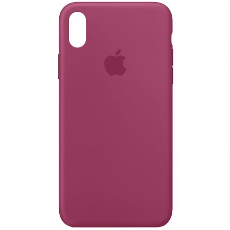 Чехол Silicone Case Full Protective (AA) для Apple iPhone X (5.8'') / XS (5.8'') Малиновый (2529)