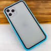 Прозрачный TPU+PC чехол Epic с цветным бампером для Apple iPhone 11 Pro Max (6.5'') Синій (12285)