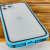 Прозрачный TPU+PC чехол Epic с цветным бампером для Apple iPhone 11 Pro Max (6.5'') Синій (12285)