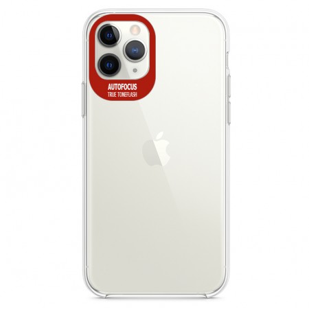 TPU чехол Epic clear flash для Apple iPhone 11 Pro Max (6.5'') Красный (2690)