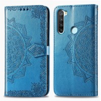 Кожаный чехол (книжка) Art Case с визитницей для Xiaomi Redmi Note 8 Синий (2972)