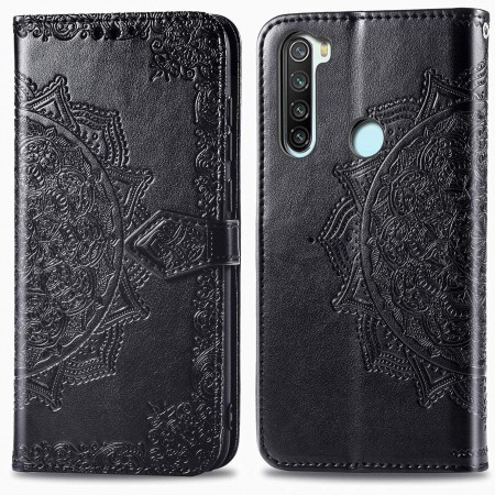 Кожаный чехол (книжка) Art Case с визитницей для Xiaomi Redmi Note 8 Черный (2971)