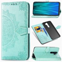 Кожаный чехол (книжка) Art Case с визитницей для Xiaomi Redmi Note 8 Pro Бирюзовый (29030)