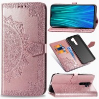 Кожаный чехол (книжка) Art Case с визитницей для Xiaomi Redmi Note 8 Pro Розовый (29029)