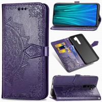 Кожаный чехол (книжка) Art Case с визитницей для Xiaomi Redmi Note 8 Pro Фиолетовый (29027)