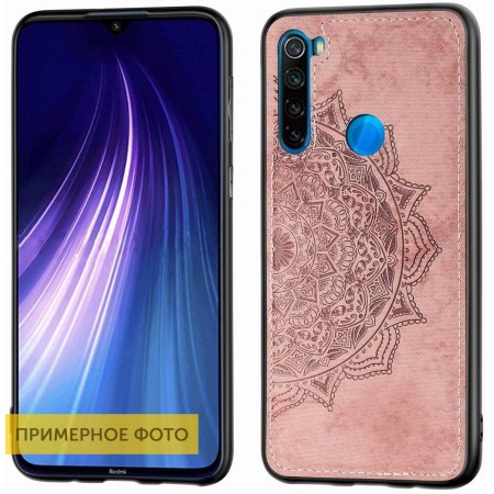 TPU+Textile чехол Mandala с 3D тиснением для Xiaomi Redmi Note 8 Розовый (2973)