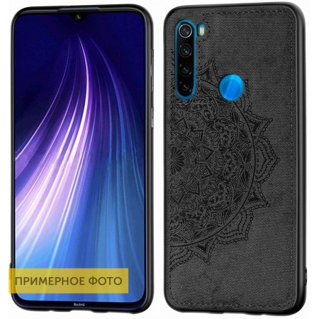 TPU+Textile чехол Mandala с 3D тиснением для Xiaomi Redmi Note 8 Черный (2976)