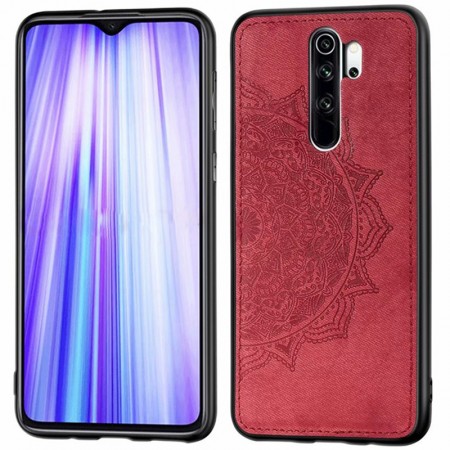 TPU+Textile чехол Mandala с 3D тиснением для Xiaomi Redmi Note 8 Pro Красный (2982)