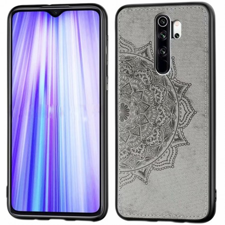 TPU+Textile чехол Mandala с 3D тиснением для Xiaomi Redmi Note 8 Pro Сірий (2980)