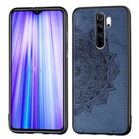 TPU+Textile чехол Mandala с 3D тиснением для Xiaomi Redmi Note 8 Pro Синій (2979)