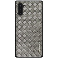 Кожаная накладка VORSON Braided leather series для Samsung Galaxy Note 10 Сірий (12318)