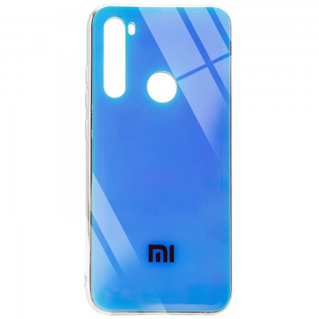 TPU+Glass чехол Gradient Rainbow с лого для Xiaomi Redmi Note 8 Блакитний (3019)