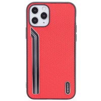 TPU чехол SHENGO Textile series для Apple iPhone 11 Pro (5.8'') Червоний (3026)