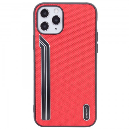 TPU чехол SHENGO Textile series для Apple iPhone 11 Pro (5.8'') Красный (3026)