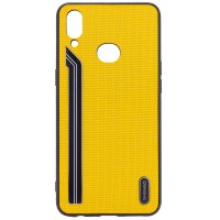 TPU чехол SHENGO Textile series для Samsung Galaxy A10s Жовтий (3036)