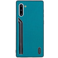 TPU чехол SHENGO Textile series для Samsung Galaxy Note 10 Зелений (3037)