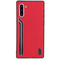 TPU чехол SHENGO Textile series для Samsung Galaxy Note 10 Червоний (3039)