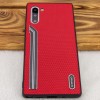 TPU чехол SHENGO Textile series для Samsung Galaxy Note 10 Червоний (3039)