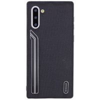 TPU чехол SHENGO Textile series для Samsung Galaxy Note 10 Чорний (3040)