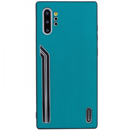 TPU чехол SHENGO Textile series для Samsung Galaxy Note 10 Plus Зелений (3041)