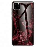 TPU+Glass чехол Luxury Marble для Apple iPhone 11 Pro (5.8'') Красный (3043)