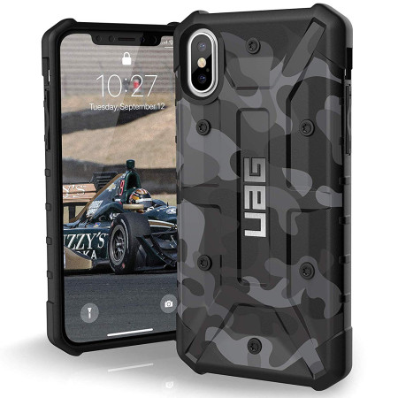 Ударопрочный чехол UAG Pathfinder камуфляж для Apple iPhone X / XS (5.8'') Сірий (16636)