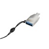 Переходник Hoco UA10 OTG USB to MicroUSB Сірий (13957)