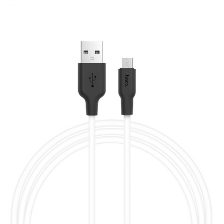 Дата кабель Hoco X21 Silicone MicroUSB Cable (1m) Черный (20514)