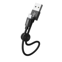Дата кабель Hoco X35 Premium USB to MicroUSB (0,25m) Чорний (29980)