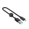 Дата кабель Hoco X35 Premium USB to MicroUSB (0,25m) Чорний (29980)