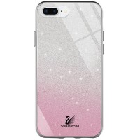 TPU+Glass чехол Swarovski для Apple iPhone 7 plus / 8 plus (5.5'') Рожевий (3300)