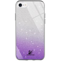 TPU+Glass чехол Swarovski для Apple iPhone 7 / 8 / SE (2020) (4.7'') Фиолетовый (3308)