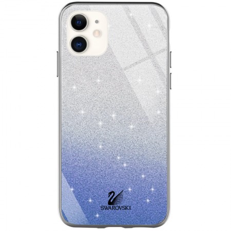 TPU+Glass чехол Swarovski для Apple iPhone 11 (6.1'') Синий (3310)