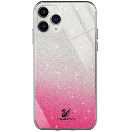 TPU+Glass чехол Swarovski для Apple iPhone 11 Pro (5.8'') Малиновый (20074)