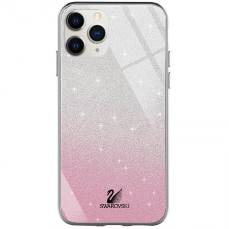 TPU+Glass чехол Swarovski для Apple iPhone 11 Pro (5.8'') Розовый (20075)