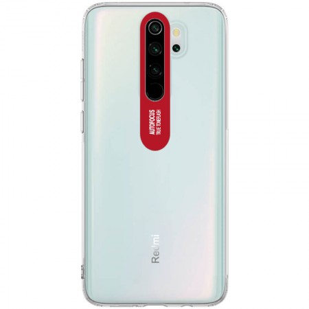 TPU чехол Epic clear flash для Xiaomi Redmi Note 8 Pro Красный (3323)