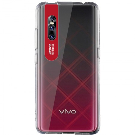 TPU чехол Epic clear flash для Vivo V15 Pro Красный (3333)