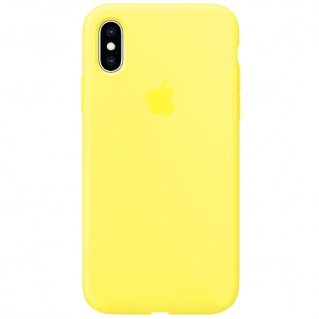 Чехол Silicone Case Full Protective (AA) для Apple iPhone XS Max (6.5'') Желтый (3525)