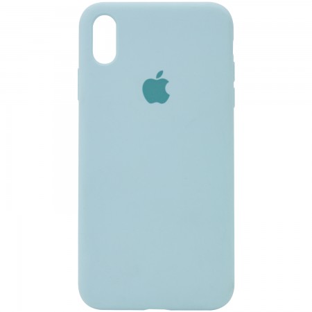 Чехол Silicone Case Full Protective (AA) для Apple iPhone XS Max (6.5'') Бирюзовый (3523)