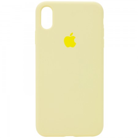 Чехол Silicone Case Full Protective (AA) для Apple iPhone XS Max (6.5'') Желтый (3542)