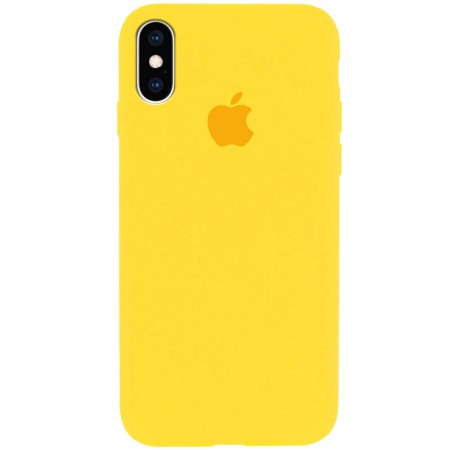 Чехол Silicone Case Full Protective (AA) для Apple iPhone XS Max (6.5'') Желтый (3548)