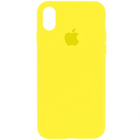 Чехол Silicone Case Full Protective (AA) для Apple iPhone XS Max (6.5'') Желтый (31383)