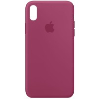 Чехол Silicone Case Full Protective (AA) для Apple iPhone XS Max (6.5'') Малиновий (3551)
